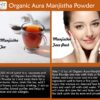 Paquete contenido polvo Organic Aura Manjistha 16oz