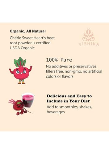Paquete de polvo de raíz de remolacha orgánico VISHIKA