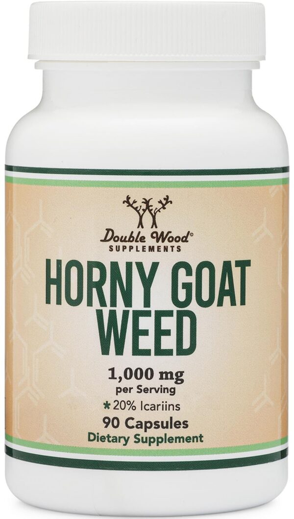 Paquete suplemento masculina Horny Goat Weed Double Wood 90 cápsulas