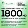 Paquete suplemento resveratrol vegan Nature's Nutrition 120 cápsulas