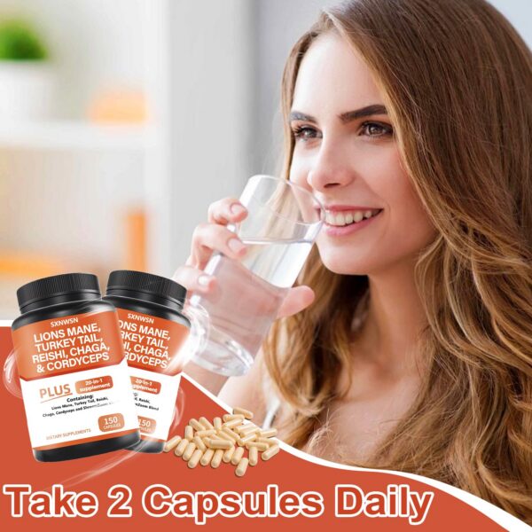 Paquete de suplemento SXNWSN con hongos para enfoque y defensa celular