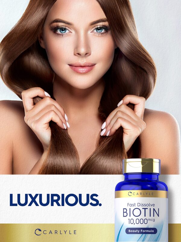 Paquete trasero Carlyle Biotina 250 tabletas