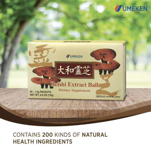 Bolas extracto setas Reishi Umeken paquete lateral