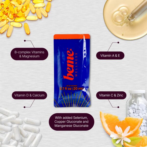 Version 1.0.0 Paquetes individuales de multivitaminas líquidas BeMe