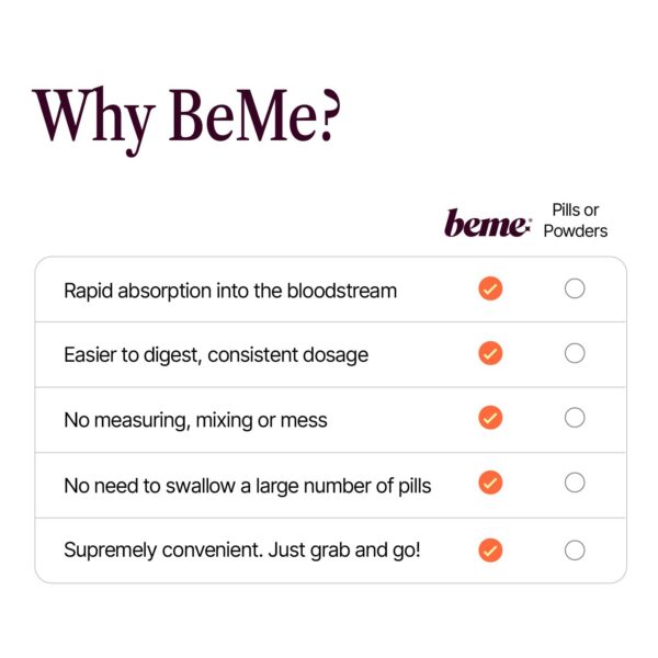 Varios paquetes de multivitaminas líquidas BeMe para mujeres