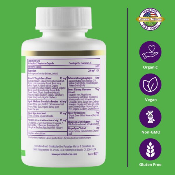 Caja externa del suplemento de magnesio