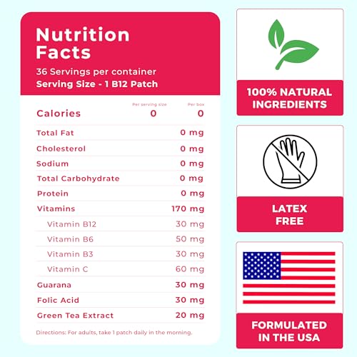 Parche B12 resistente al agua Spirit Patches paquete 36