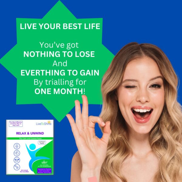 parche relajante natural sin azúcar live to shine 30 unidades