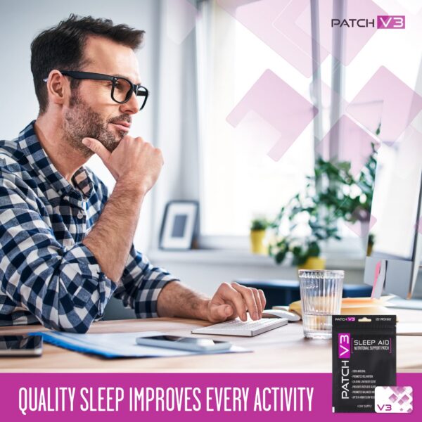 Parche transdérmico Patch V3 con fórmula vegana para sueño