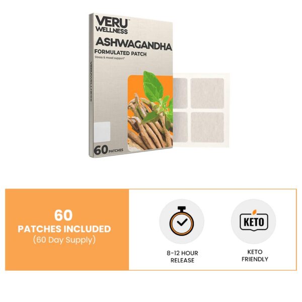 Parches Veru Wellness Ashwagandha para energía y enfoque