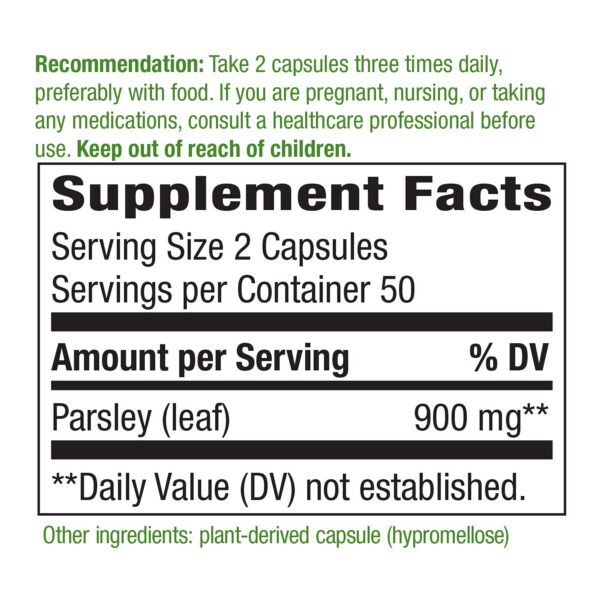 Cápsulas veganas Parsley Leaf