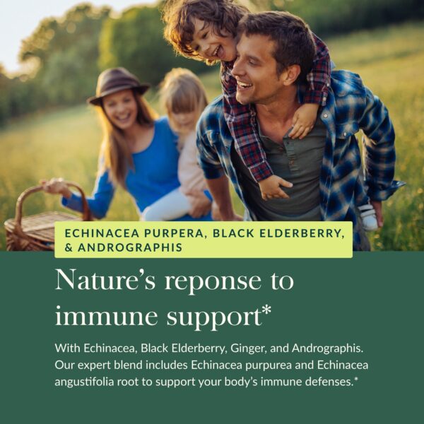 Parte trasera envase Gaia Herbs Quick Defense cápsulas inmunológicas