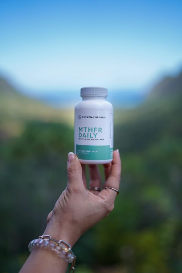 Parte trasera multivitamínico metilado MTHFR PD VARS información