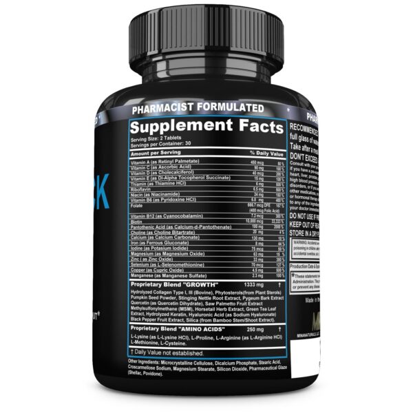 Pastillas para estimular crecimiento fuerte de barba