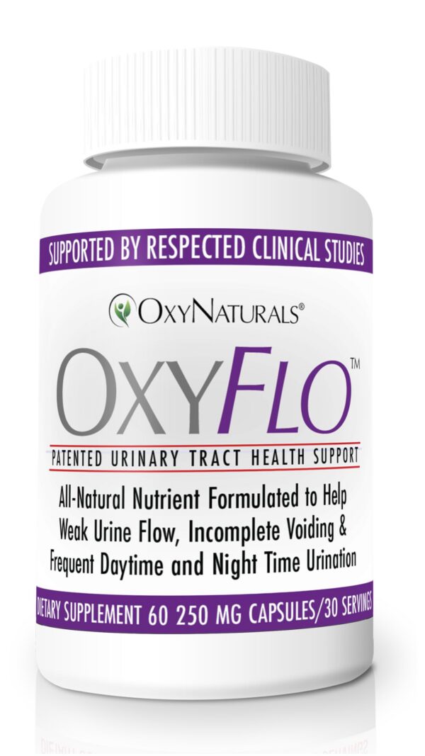 Pastillas naturales OxyFlo con ingredientes probados para vejiga