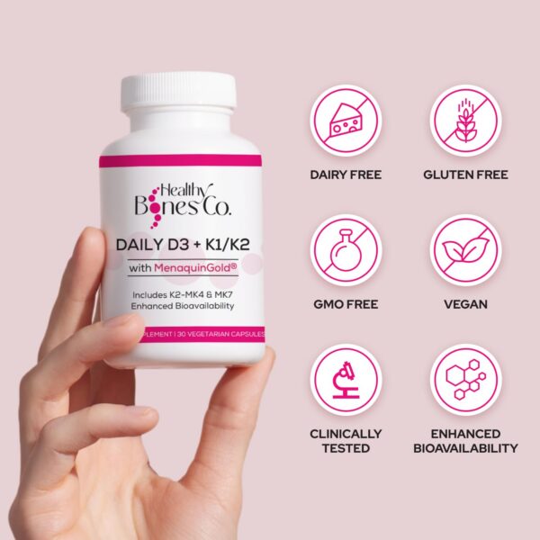 Pastillas Premium D3 y K2 para fortaleza ósea y sistema inmunológico