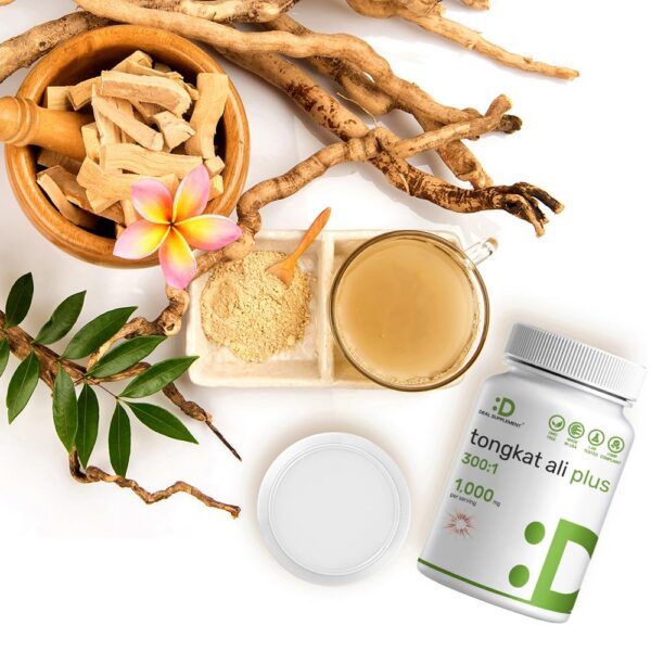 Pastillas tongkat ali 300:1 con raíz indonesia y horny goat weed