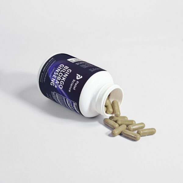 Envase suplementario Ginkgo Biloba y Ginseng de Patel Science