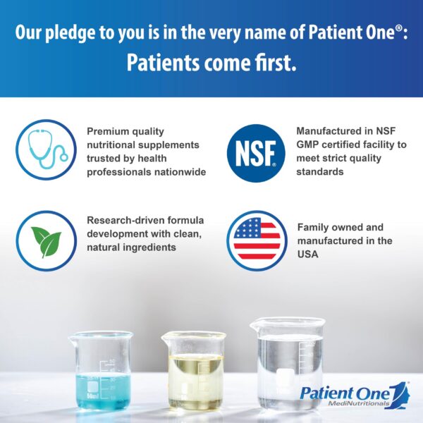 Frasco y etiqueta de Patient One