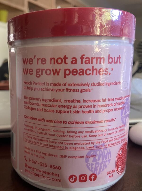 Etiqueta con logotipo Peach Perfect