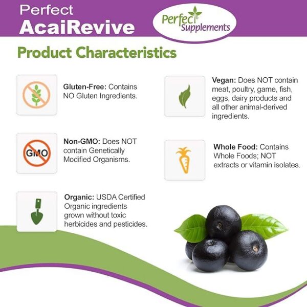 Perfect Supplements producto con certificación vegana y sin gluten