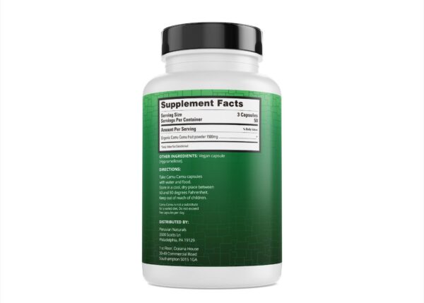 Peruvian Naturals vitamina C natural en cápsulas orgánicas