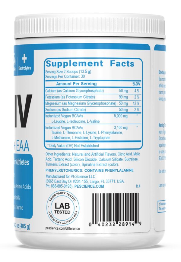 Detalle de etiqueta con porciones