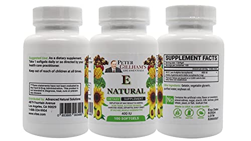 Version 1.0.0 Peter's Choice Vitamina E natural apoyo antioxidante y piel