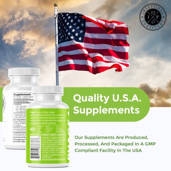 Phage 1 Intestinal Fortitude cápsulas vista lateral