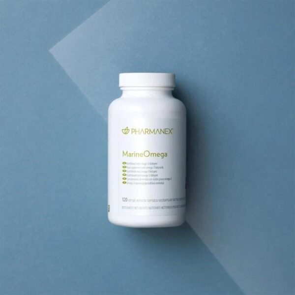 Lado del envase Pharmanex Marine Omega-3
