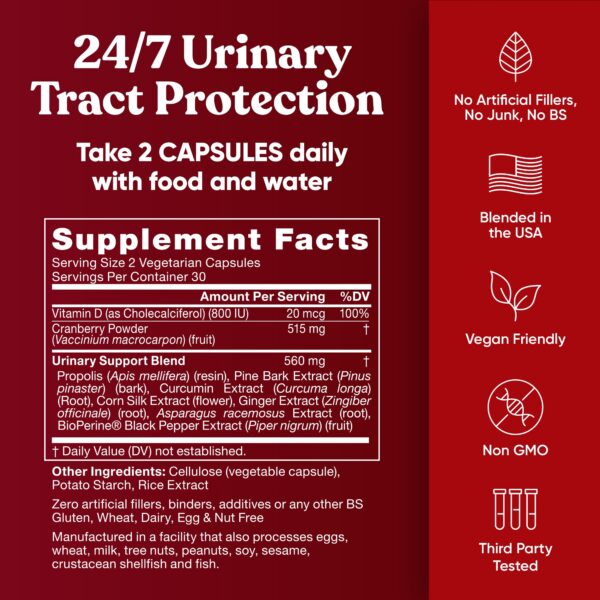 Píldoras Killer Arándano Eu Natural sin gluten para salud urinaria