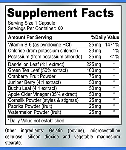 Píldoras Water Away para detox y salud urinaria