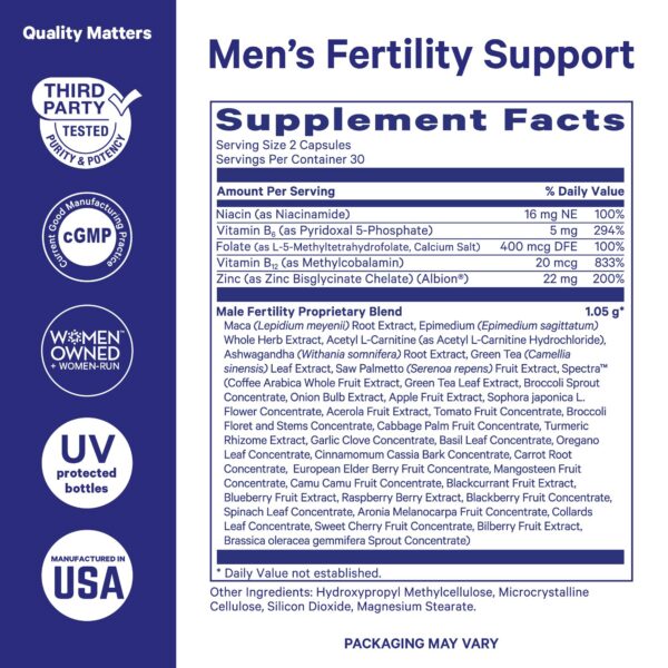 Frasco con 60 cápsulas para parejas