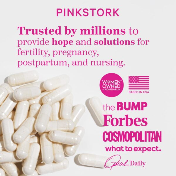 Pink Stork cápsulas para salud maternal y desarrollo fetal