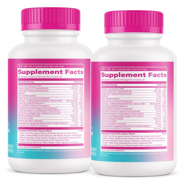 Pink Stork suplemento vegano sin gluten para la salud ovárica mujer