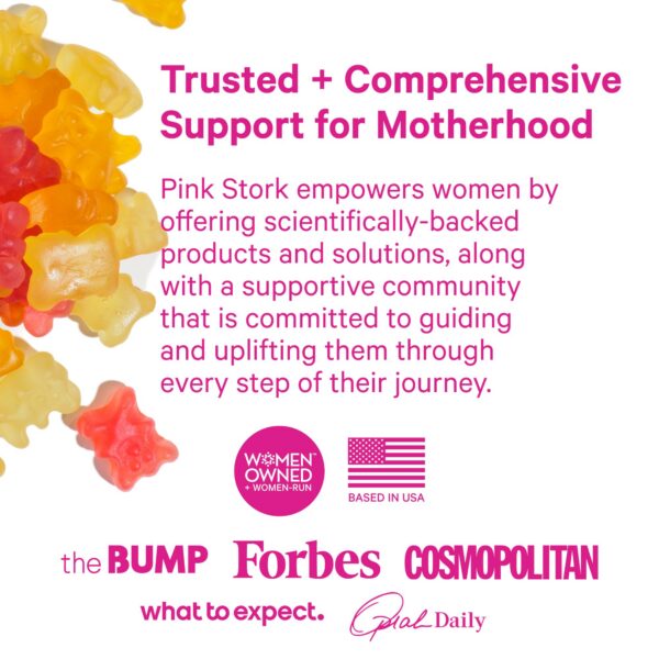 Pink Stork suplementos gomosos para embarazo y posparto