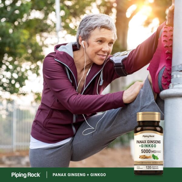 Piping Rock cápsulas Panax Ginseng sin gluten sin GMO