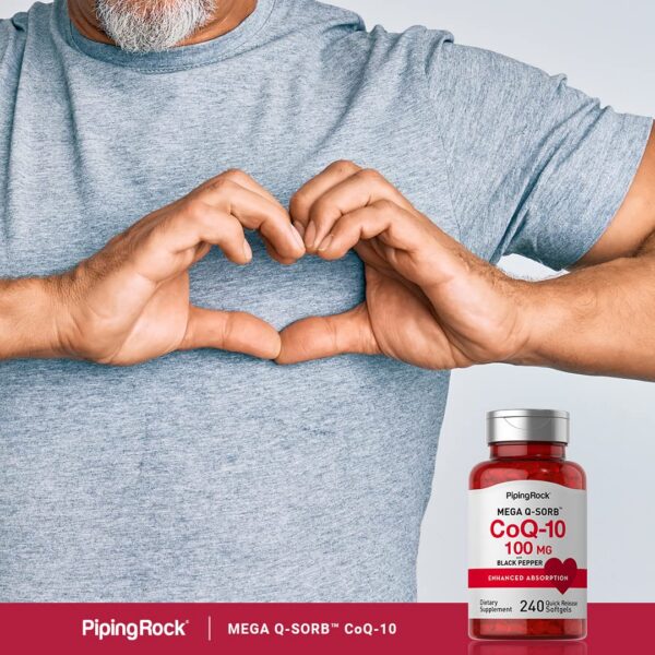 Frasco de CoQ10 100 mg con tapa