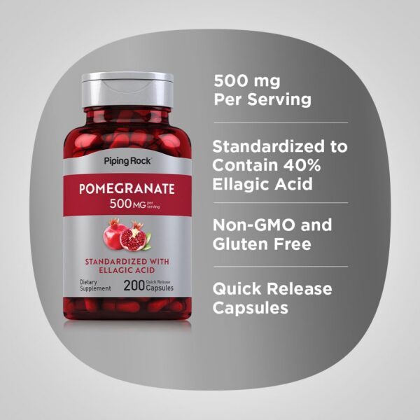 Detalle de la etiqueta y ácido elágico