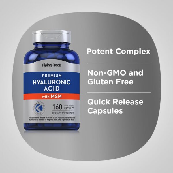 Piping Rock Hyaluronic Acid MSM cápsulas 100 mg