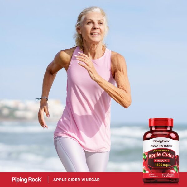 Parte trasera paquete Piping Rock cápsulas vinagre manzana