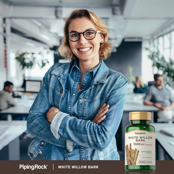 Suplemento herbario Piping Rock corteza de sauce blanco