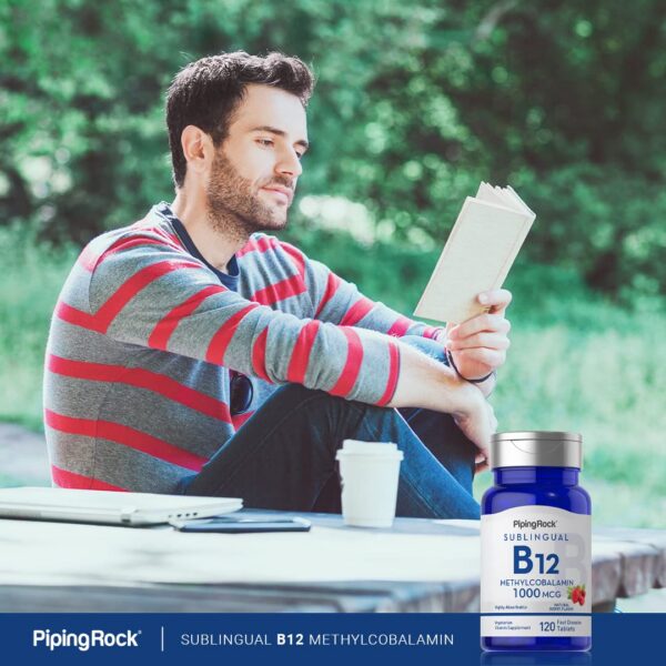Piping Rock vitamina B-12 metilcobalamina 120 tabletas