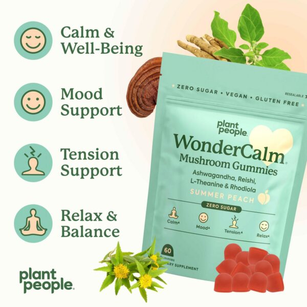 Ingredientes naturales para equilibrio emocional en Plant People WonderCalm