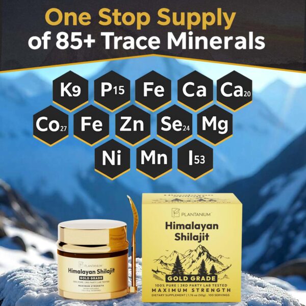 Textura de resina Shilajit Plantanium