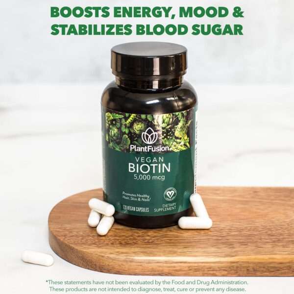 Presentación suplemento PlantFusion biotina vegana