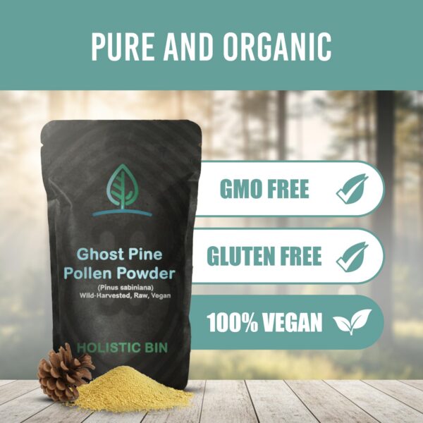Version 1.0.0 Polen de pino orgánico Holistic Bin 20 g