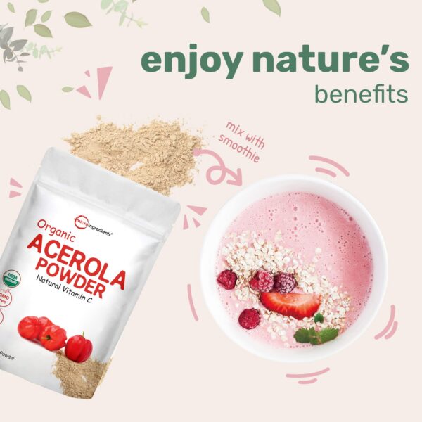Polvo de acerola natural 100% Micro Ingredients
