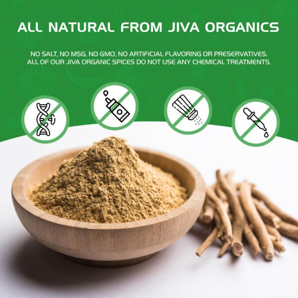 Polvo ayurvédico de raíz de Ashwagandha Jiva Organics