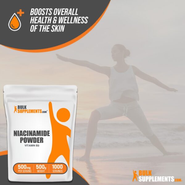 Polvo BulkSupplements niacinamida para soporte energético